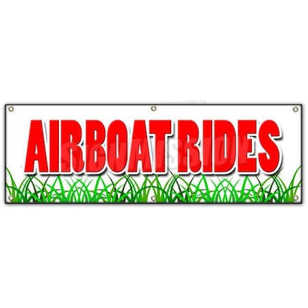 Signmission AIRBOAT RIDES BANNER SIGN everglades guided tours swamp buggy wetlands B-72 Airboat Rides